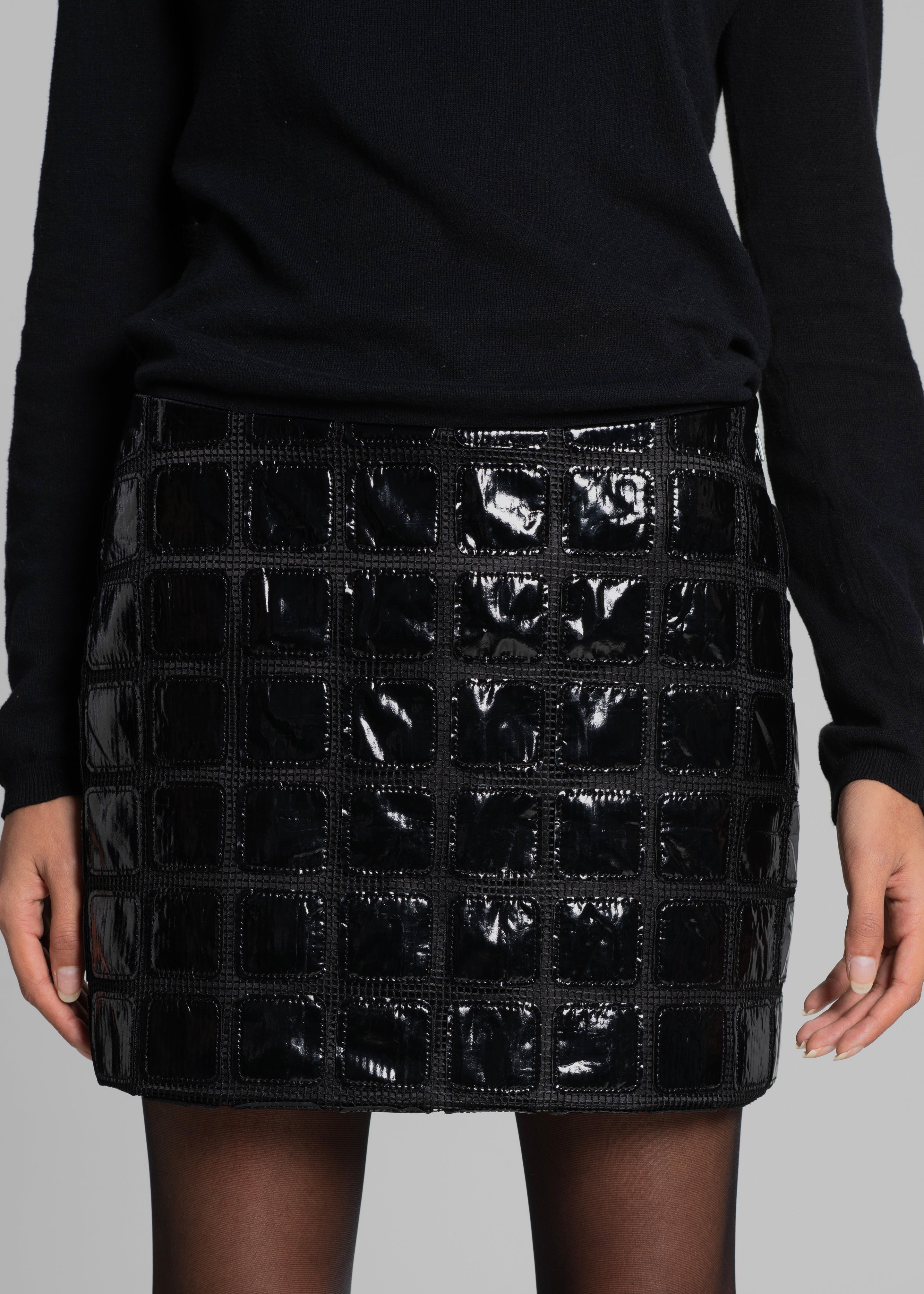 ROTATE PU High-Waisted Mini Skirt - Black - 4