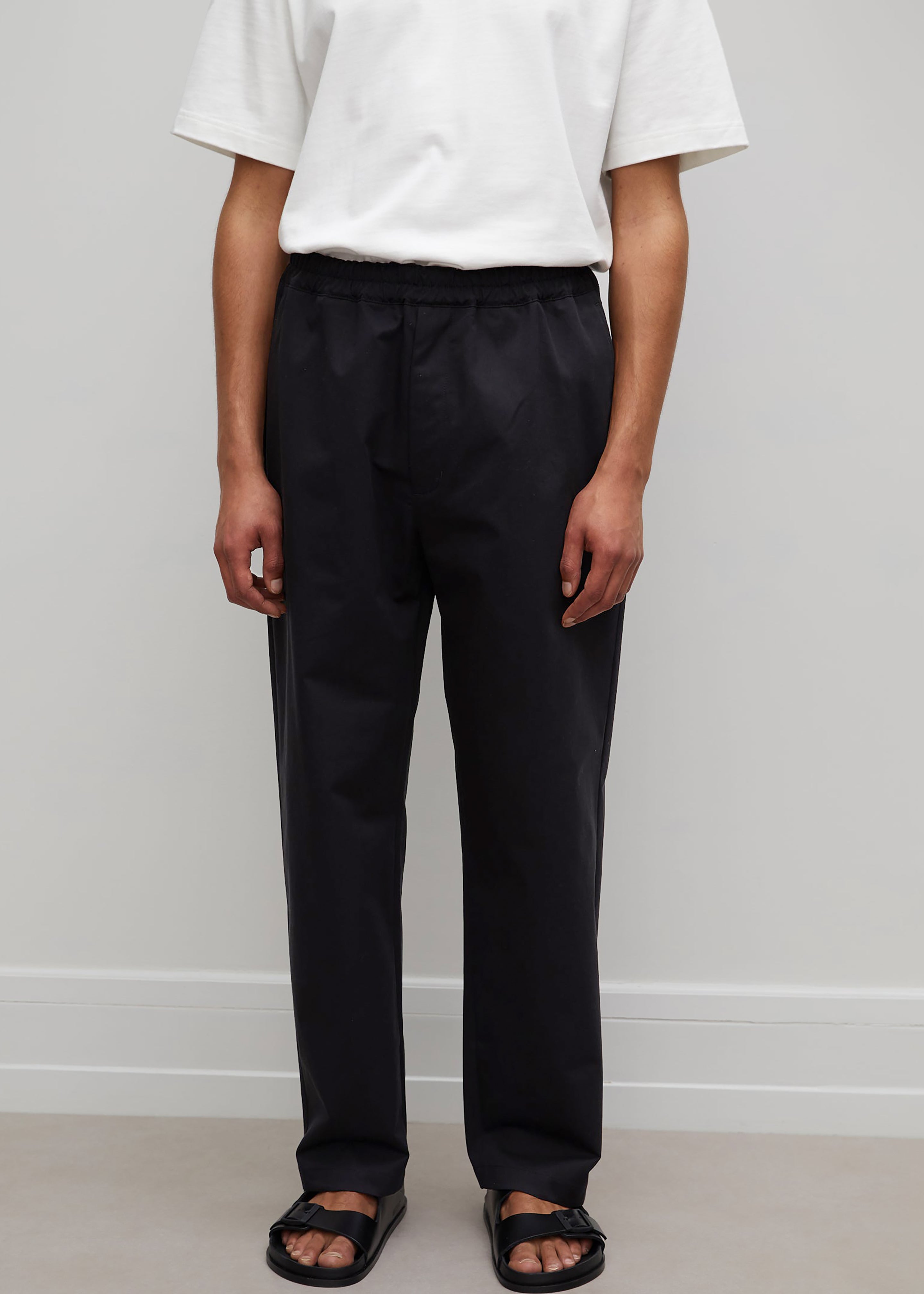 Black super 100s pure wool slim fit Trousers