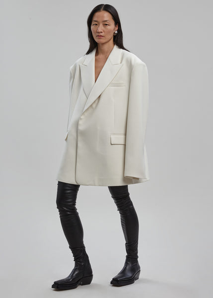 Sadie Oversized Double Breasted Blazer - Cream – The Frankie Shop