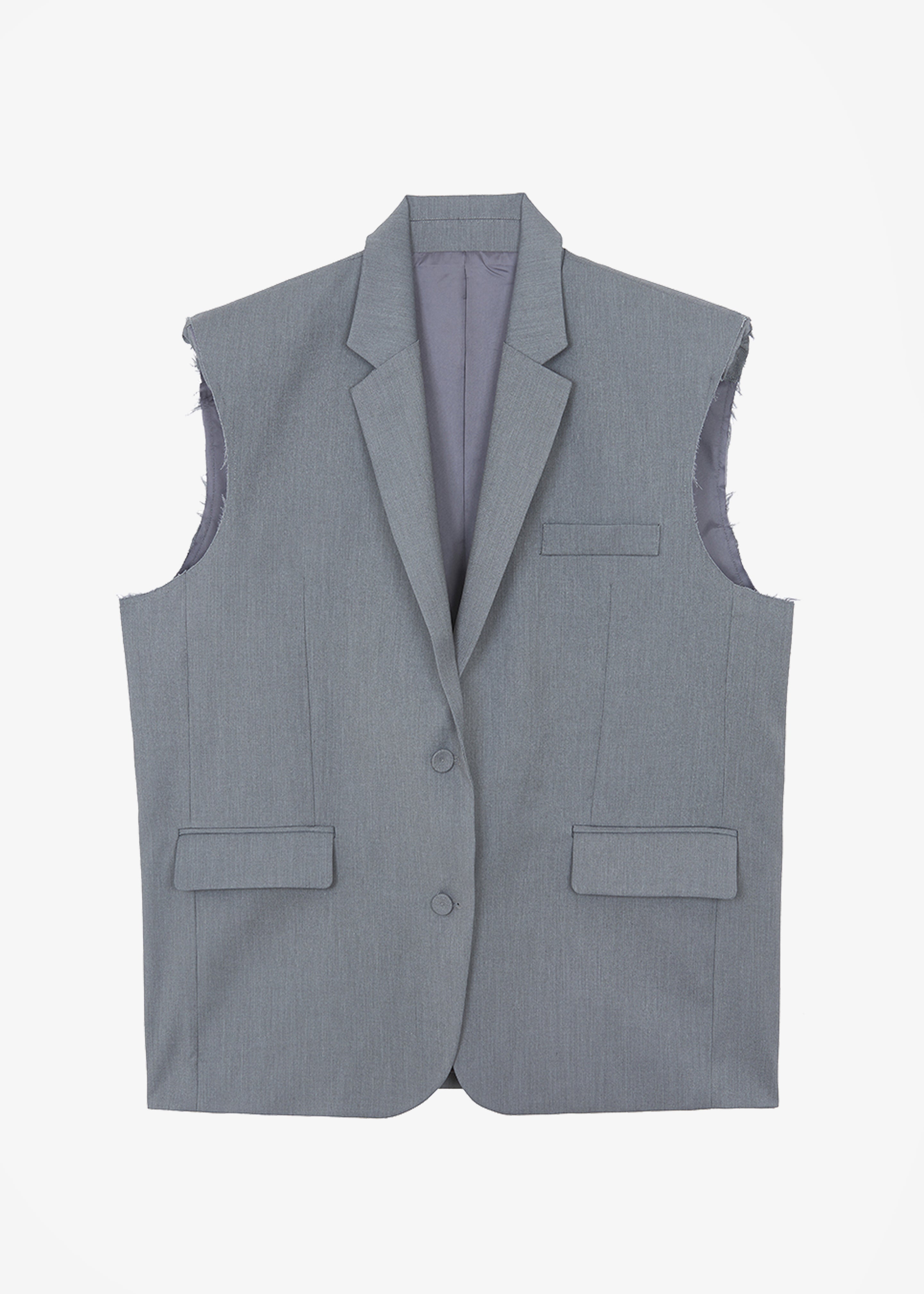 Senol Blazer Vest - Grey – The Frankie Shop