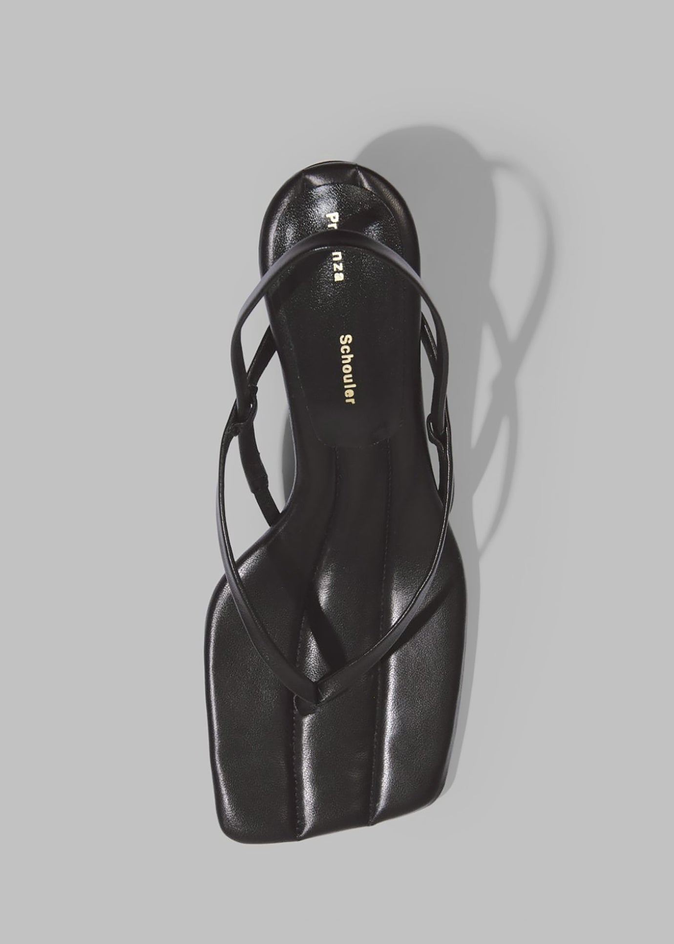 Proenza Schouler Square Thong Sandals - Black - 1