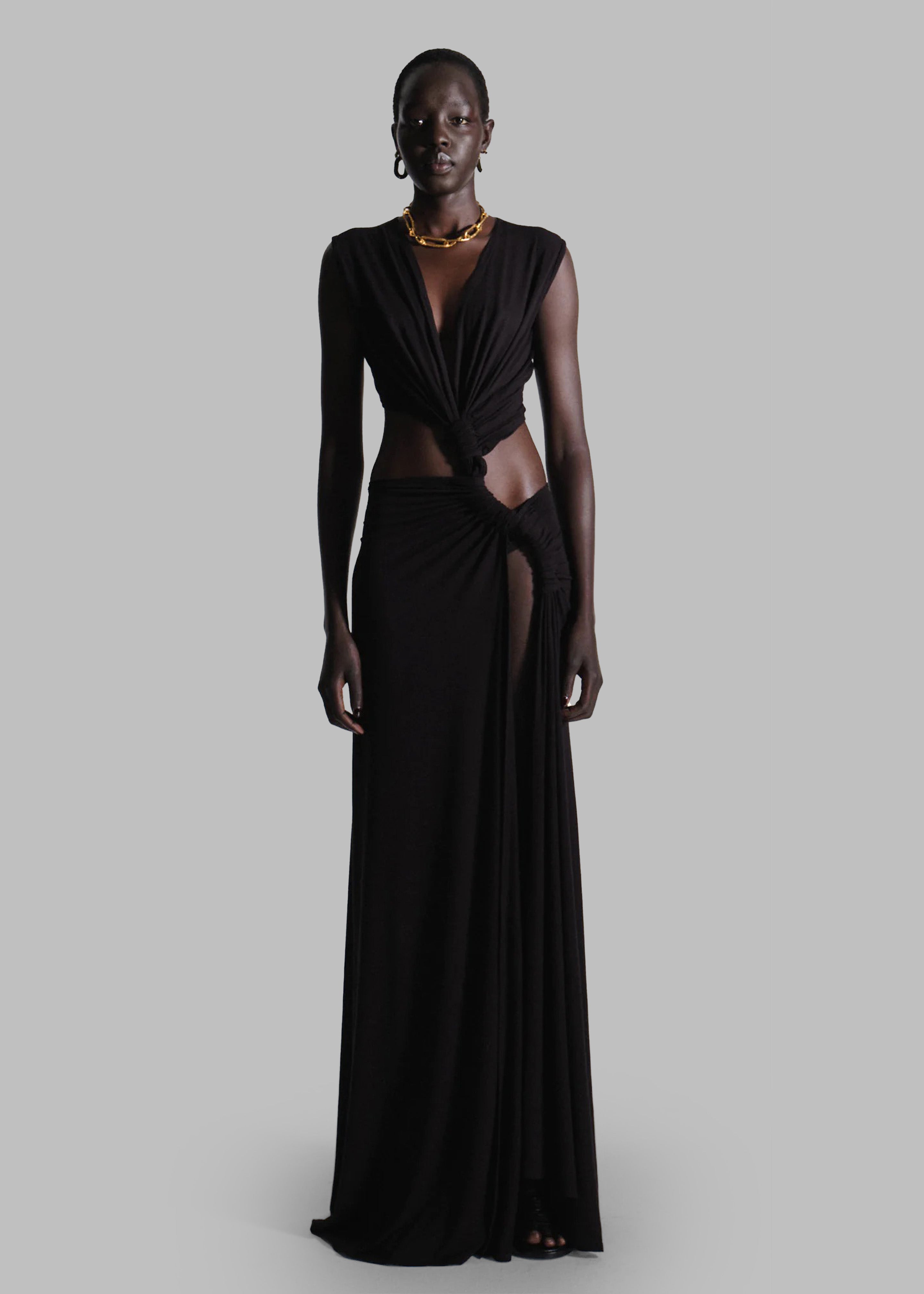Sid Neigum Triple Loop Knit Dress - Black - 1