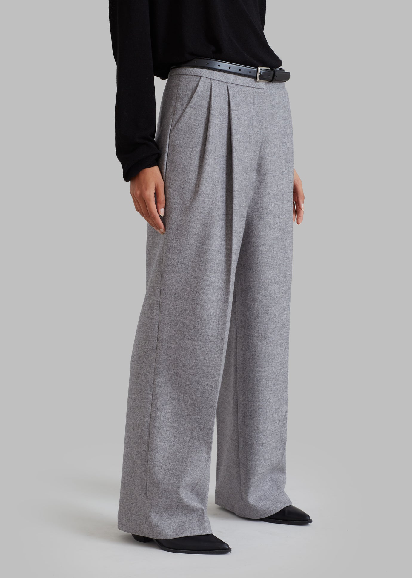 Stine Pintuck Pants - Grey - 1