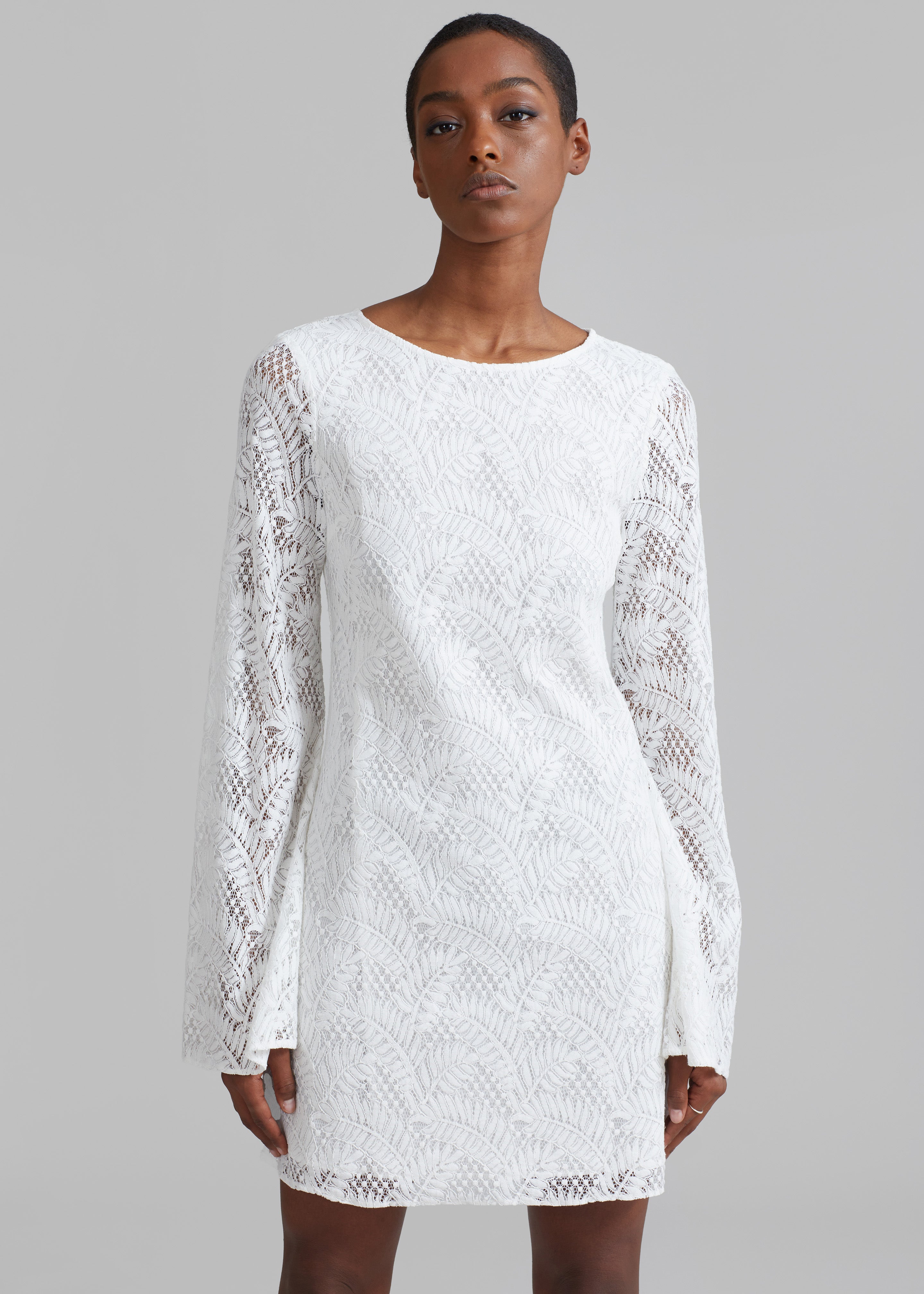 Cream white lace dress hotsell