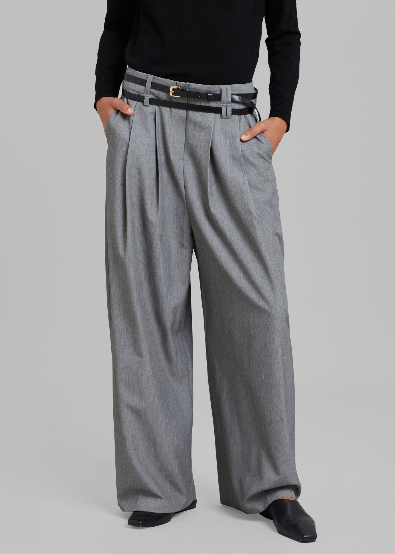 Tammi Wide Pants - Grey - 1