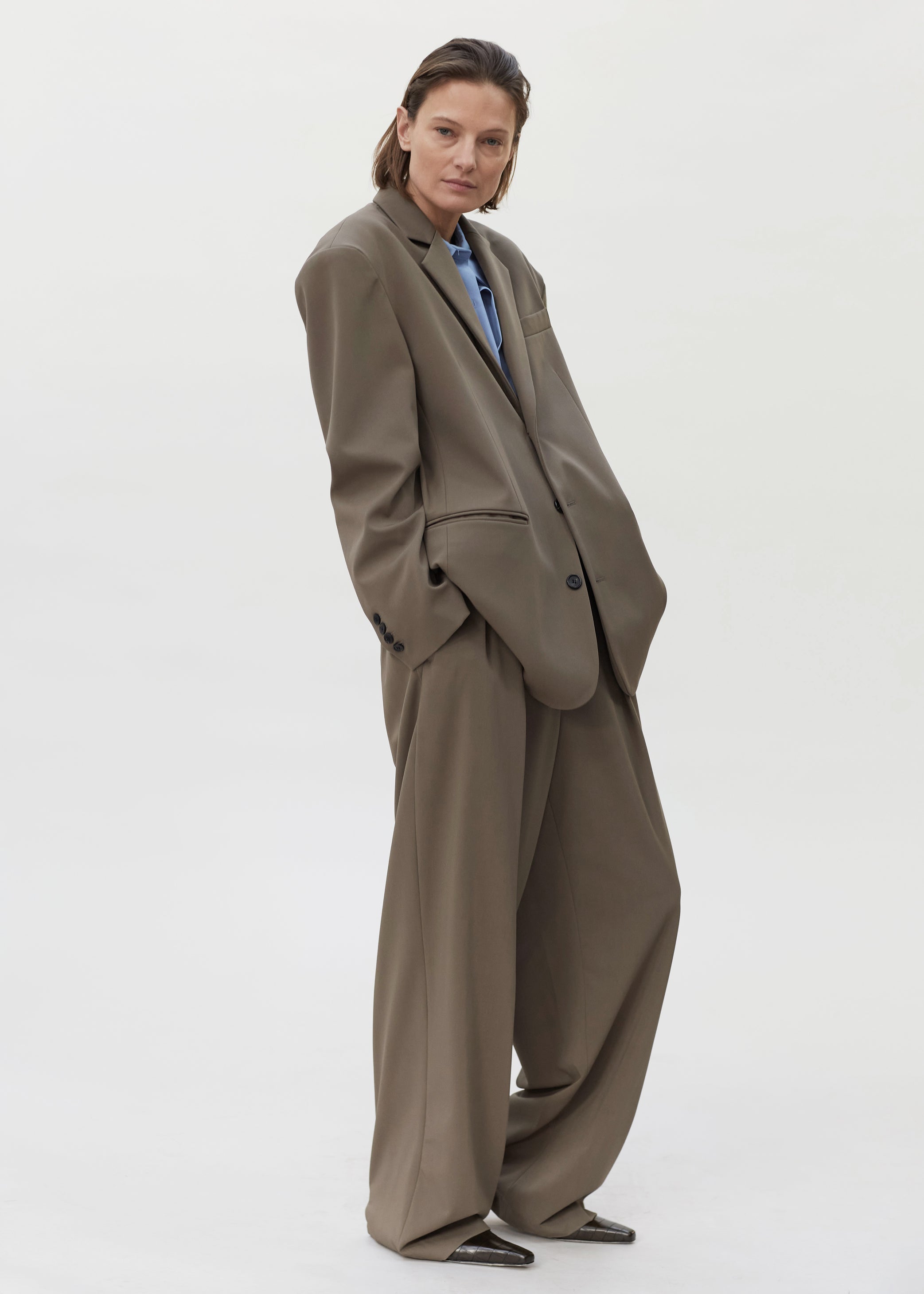 Shop the look image for Tansy Oversized Blazer - Olive