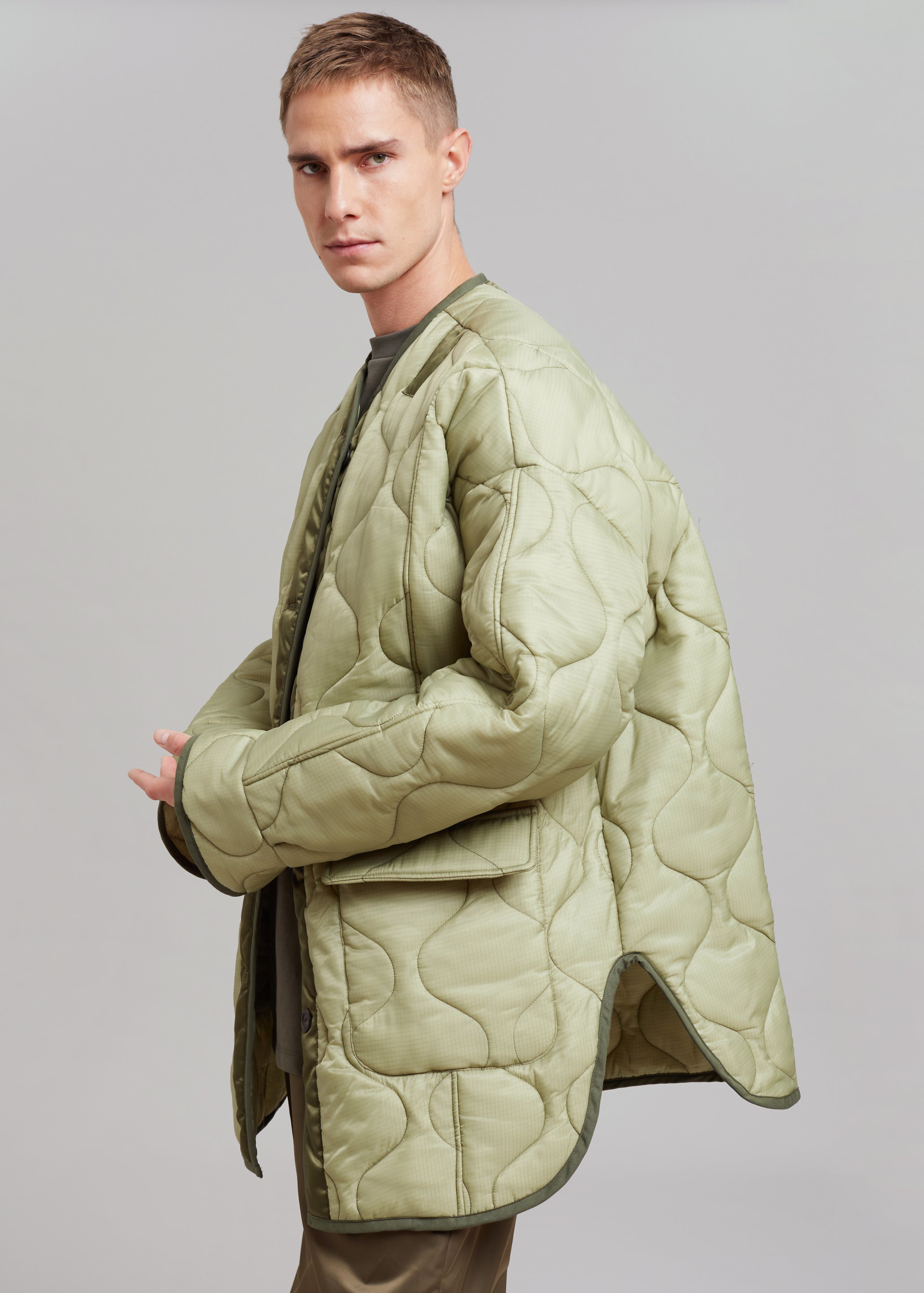 Ted Quilted Jacket - Moss Green – The Frankie Shop