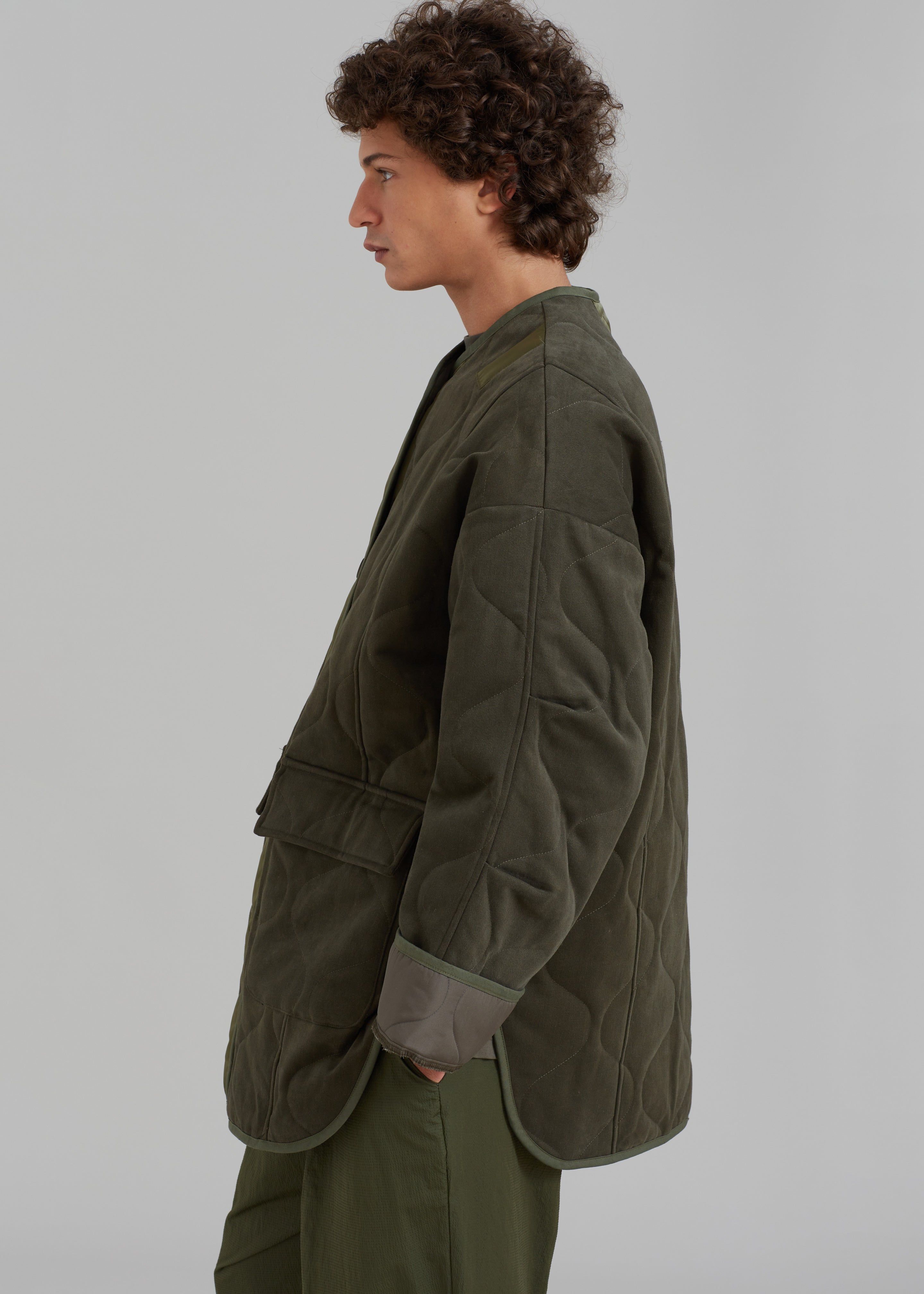 Ted Quilted Jacket - Army Green – The Frankie Shop
