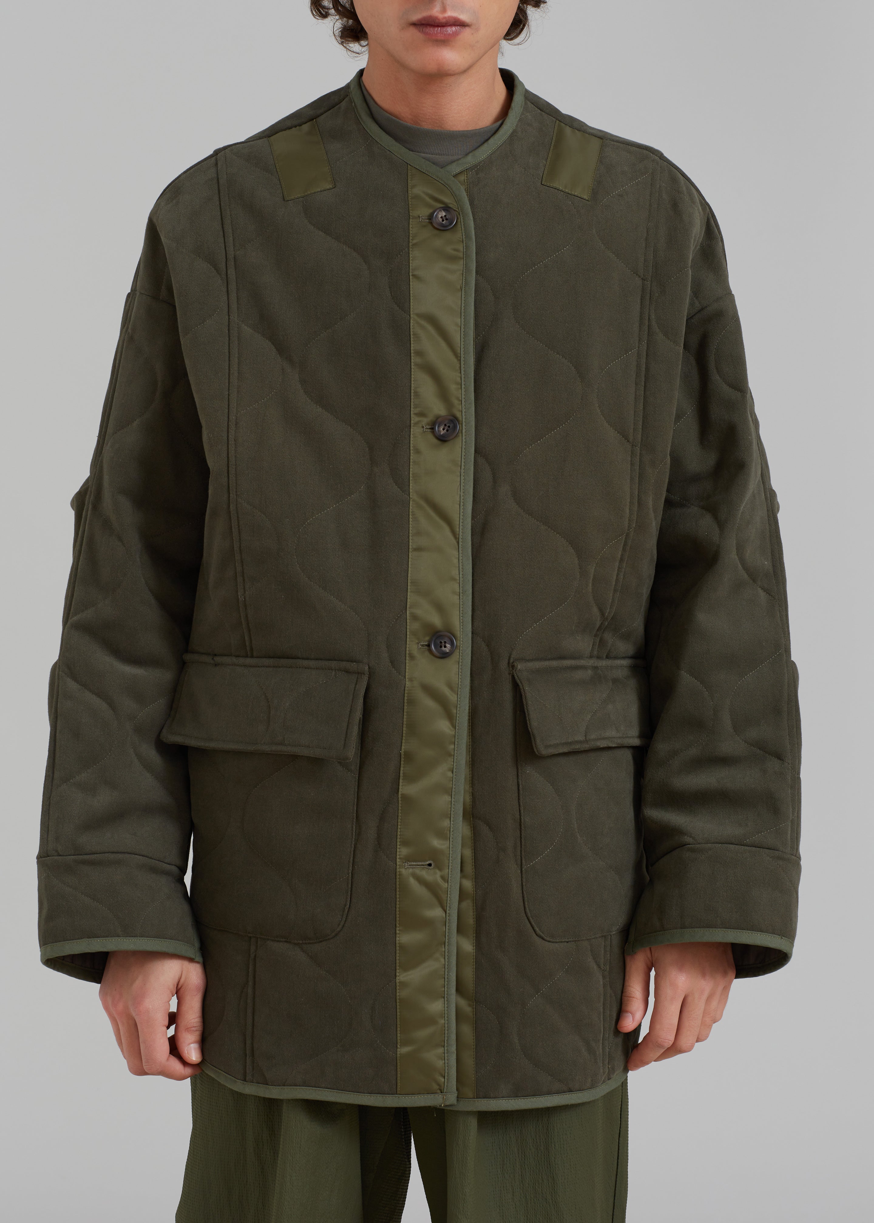 Ted Quilted Jacket - Army Green - 6