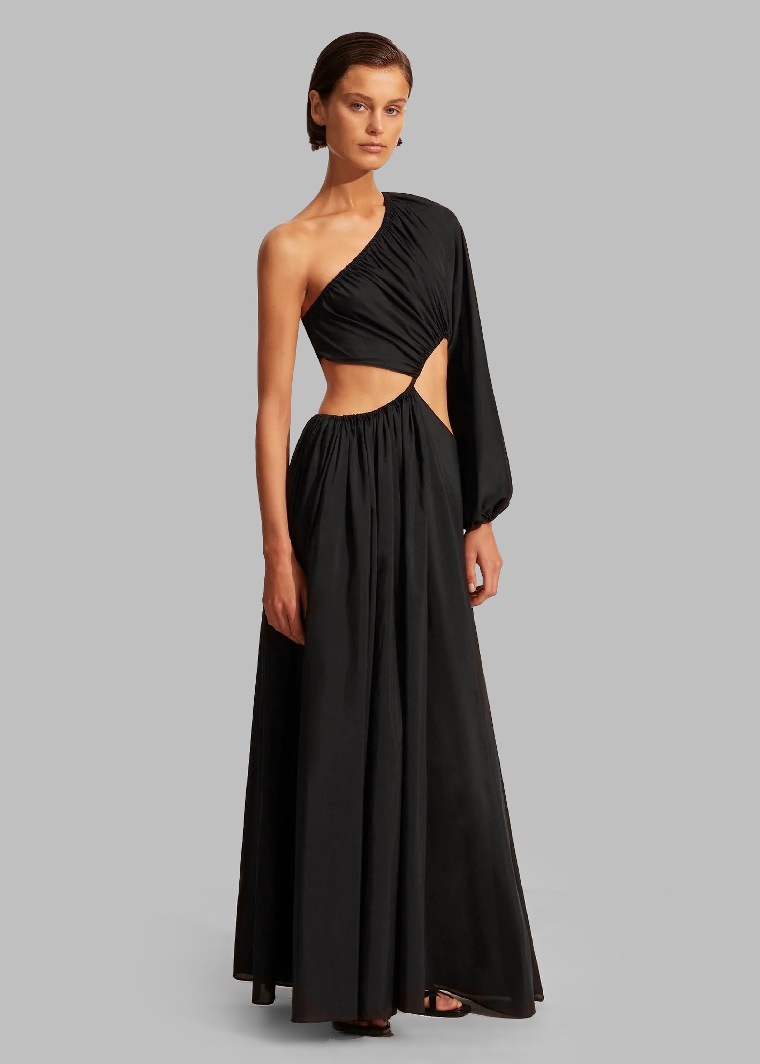 Matteau Asymmetric Wave Dress - Black - 3