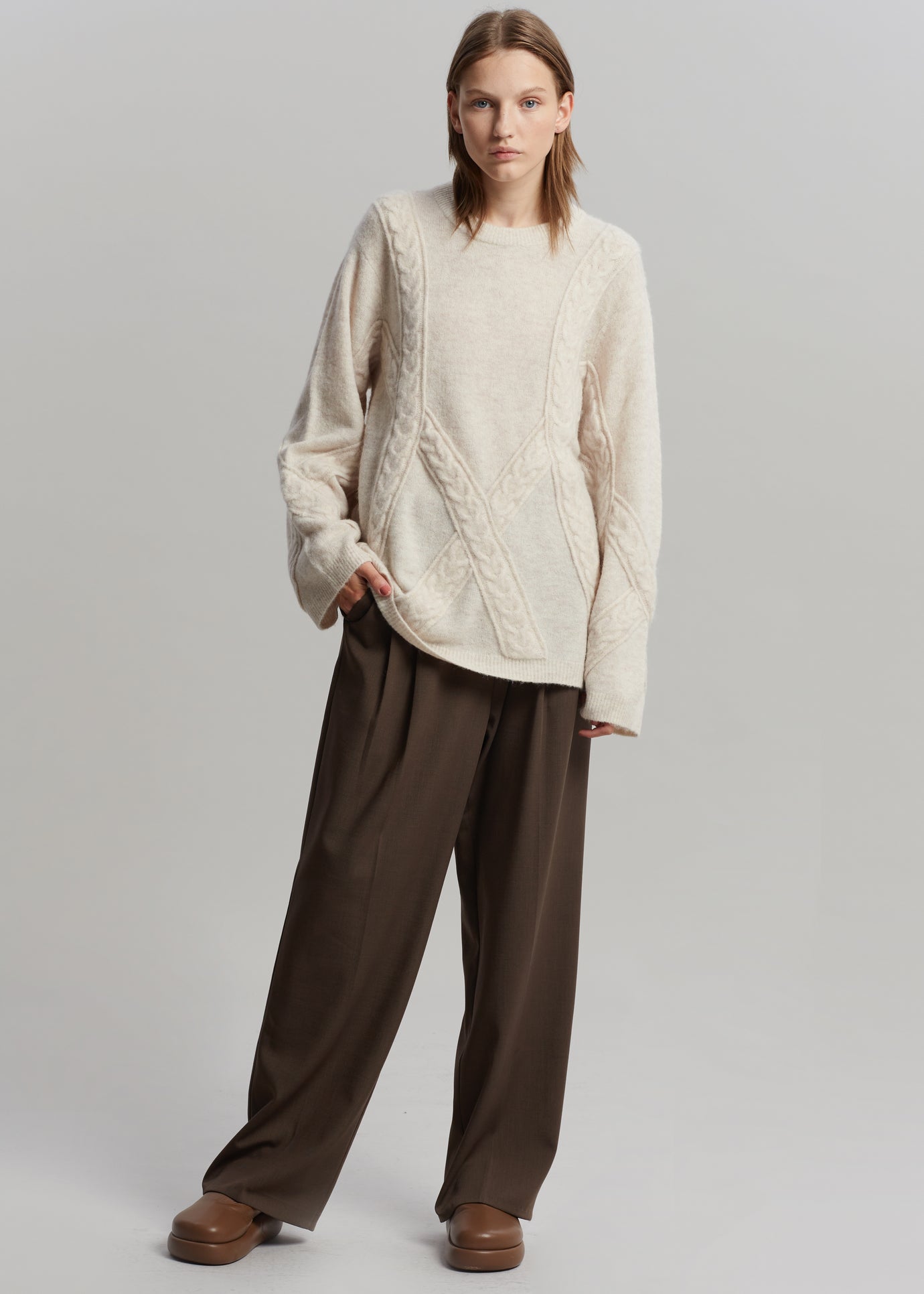 The Garment Courchevel Cable Knit - Oatmeal - 1