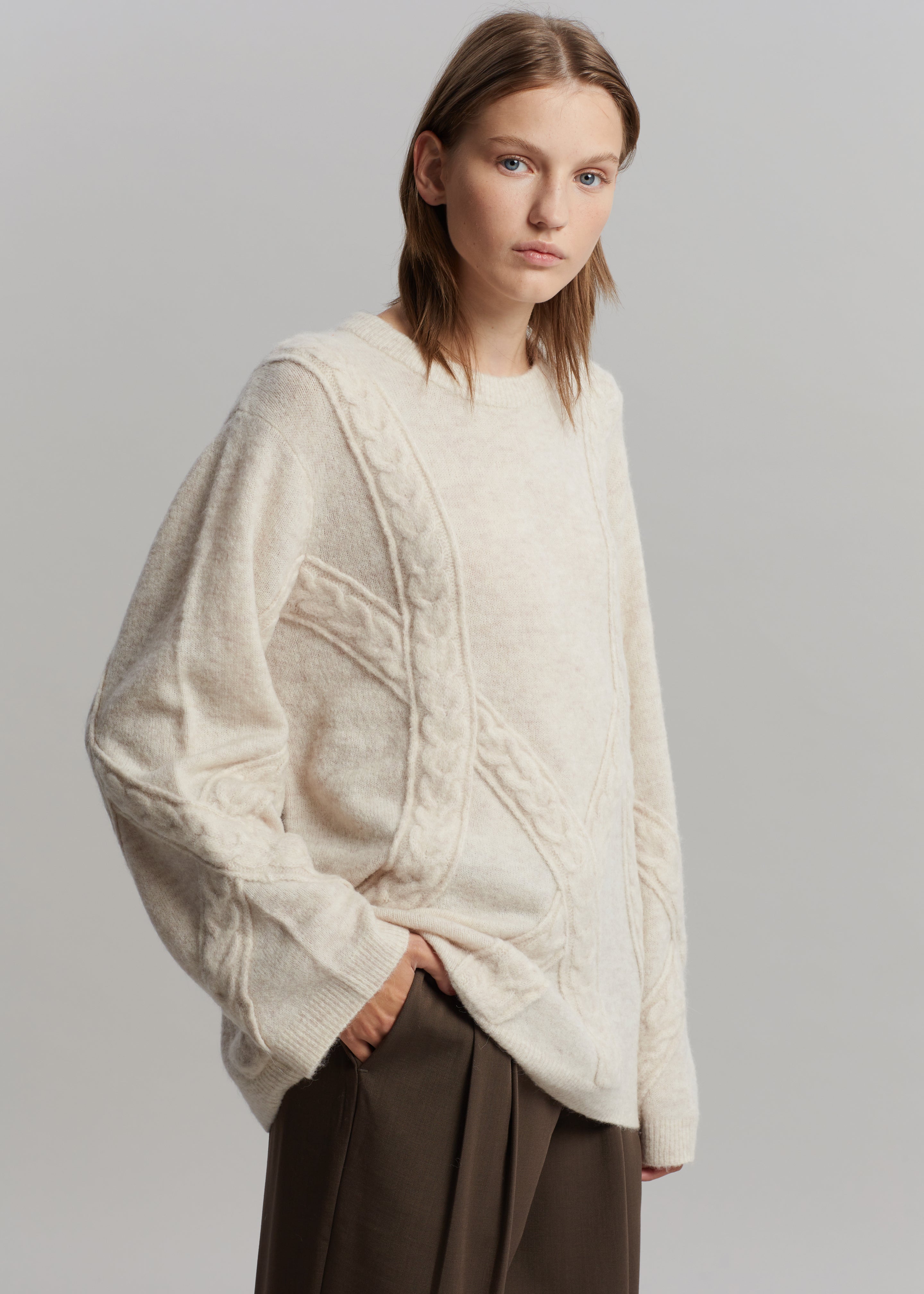 The Garment Courchevel Cable Knit - Oatmeal - 4