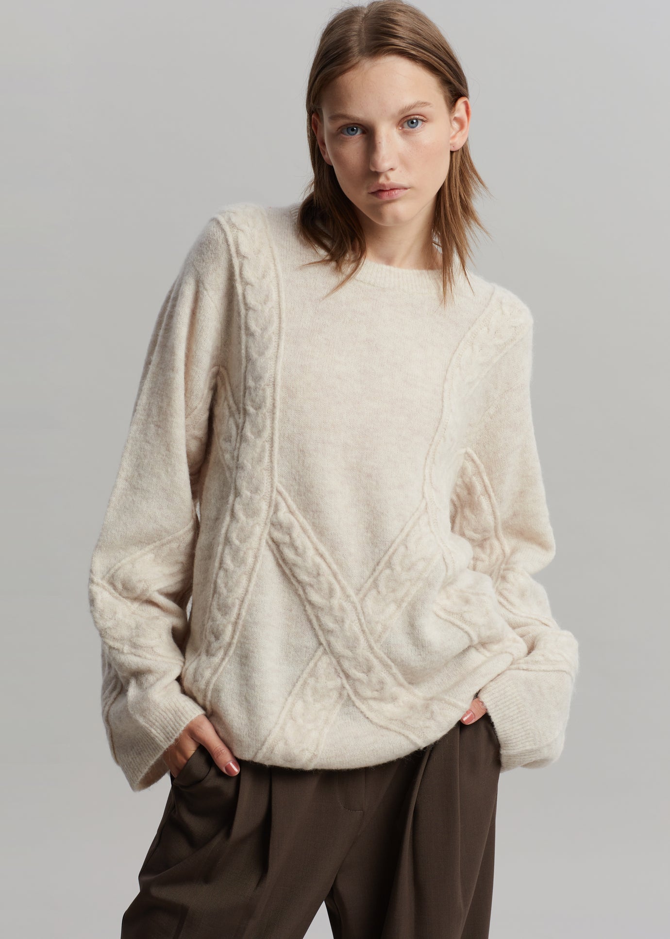 The Garment Courchevel Cable Knit - Oatmeal