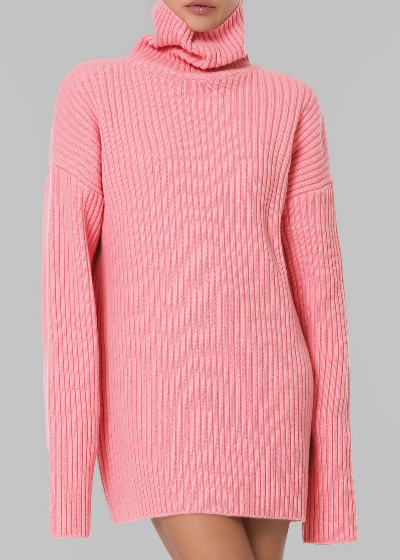 Thelma Ribbed Sweater - Pink - 1
