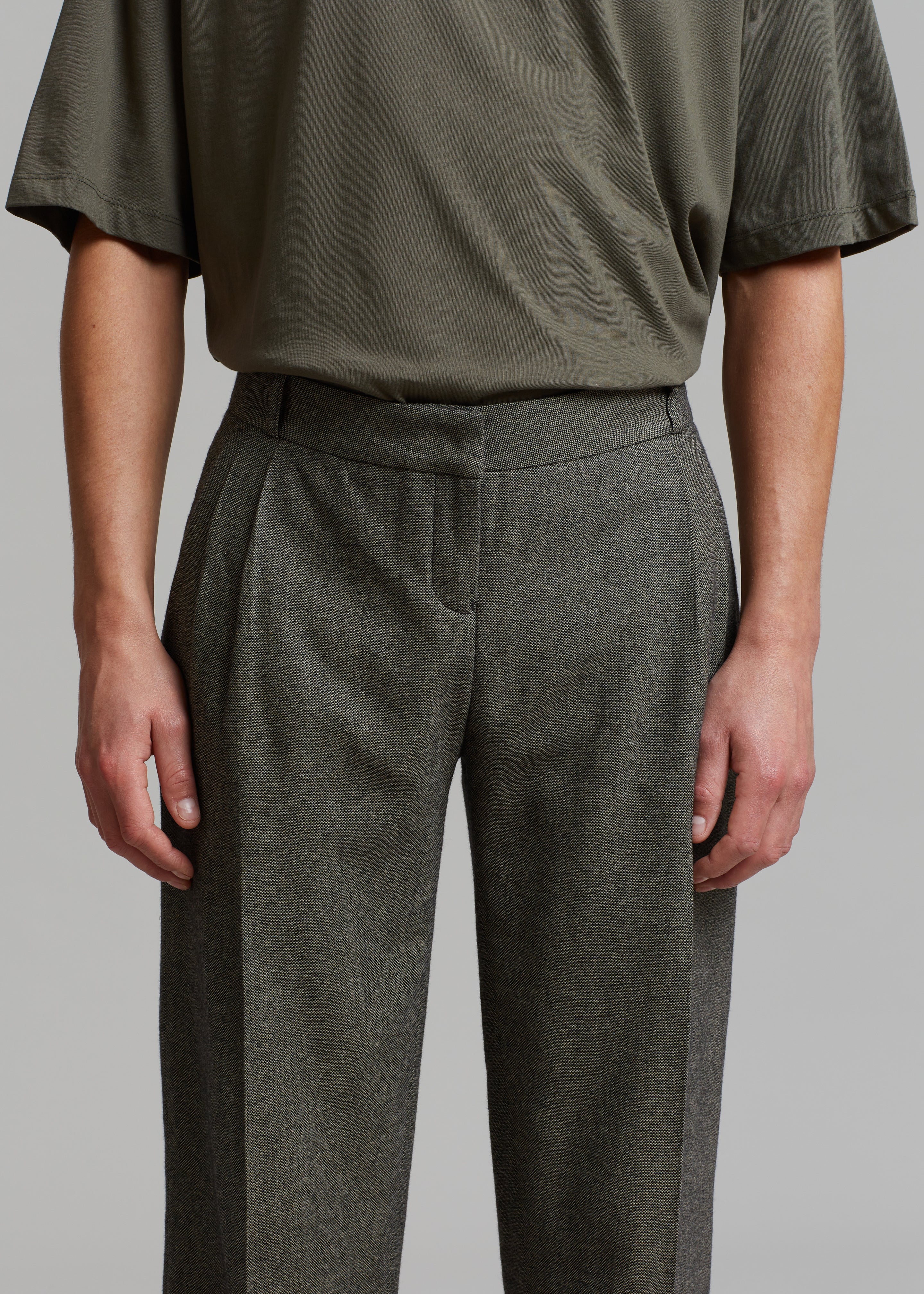 Coperni Low-rise Loose Tailored Trousers - Dark Moss - 3