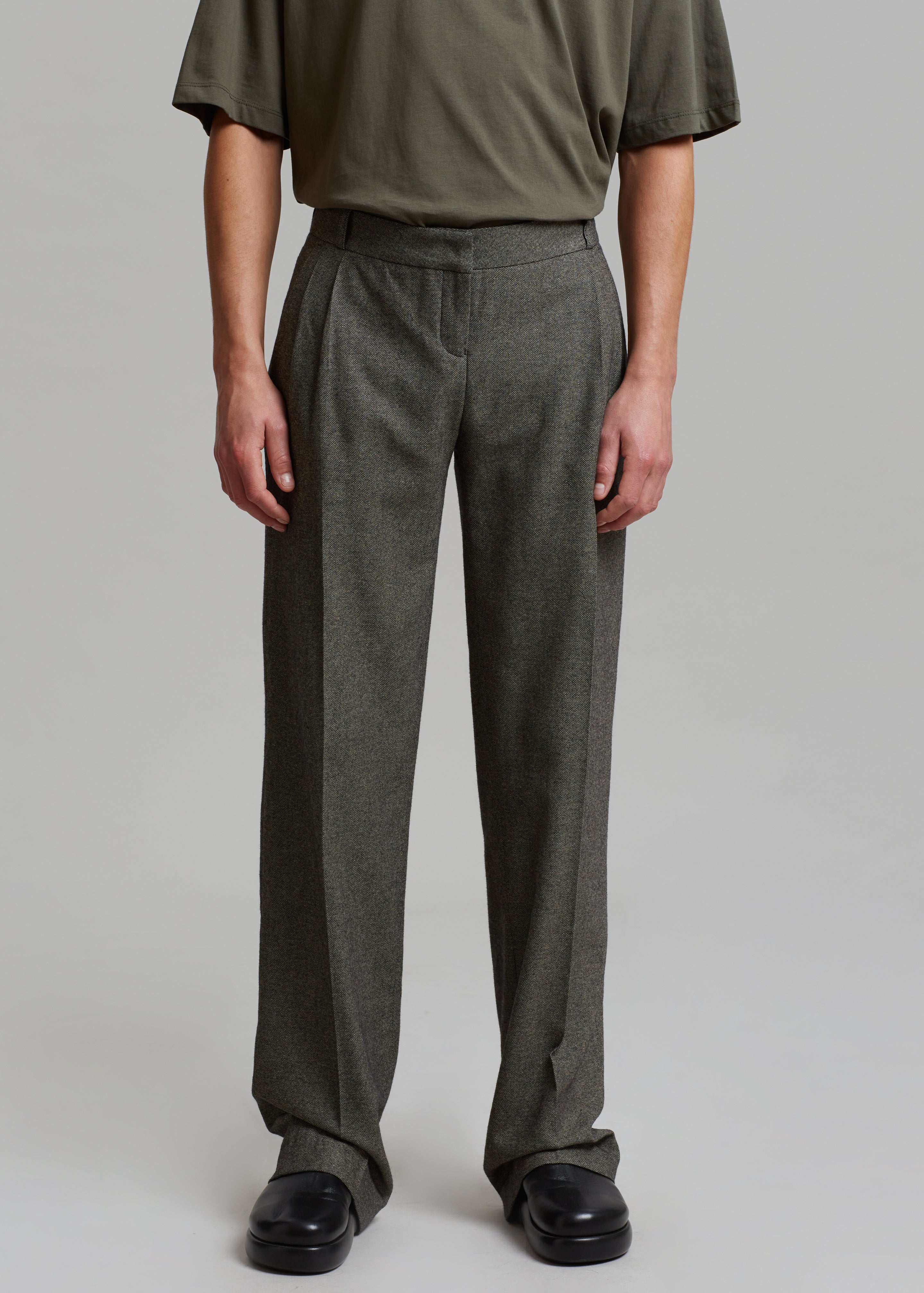 Coperni Low-rise Loose Tailored Trousers - Dark Moss - 2