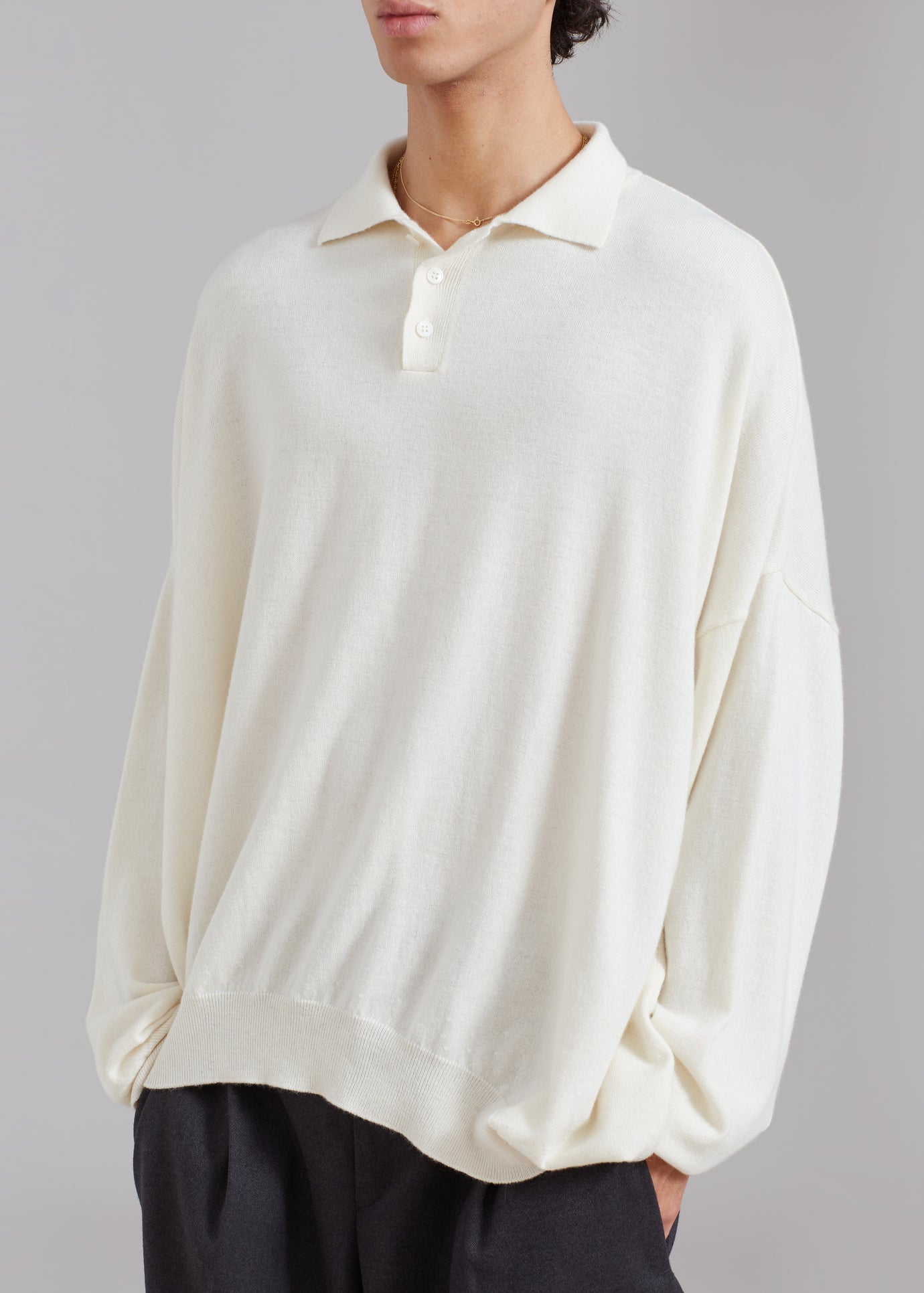 Meriel Polo Sweater - Cream - 1
