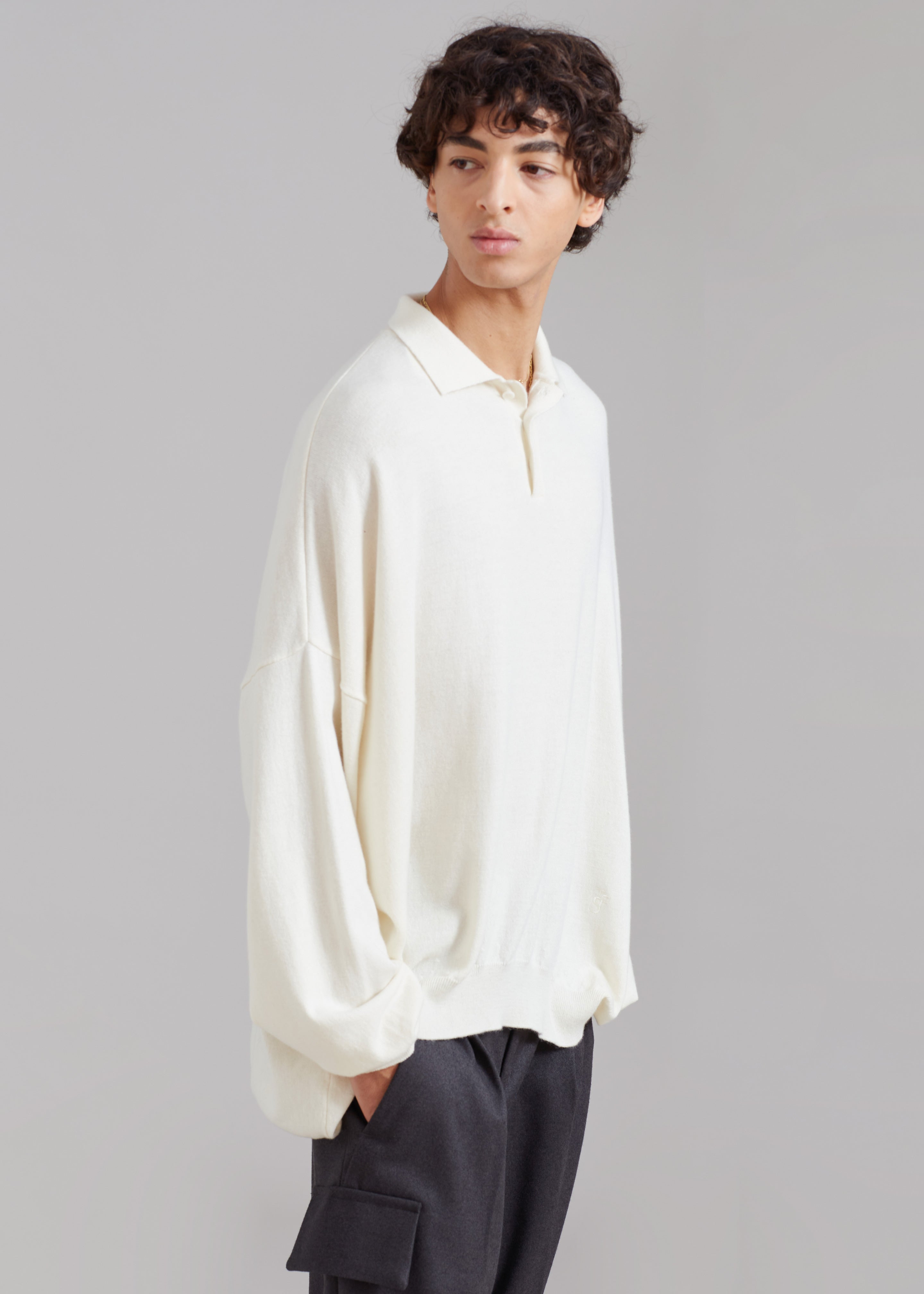 Meriel Polo Sweater - Cream - 10