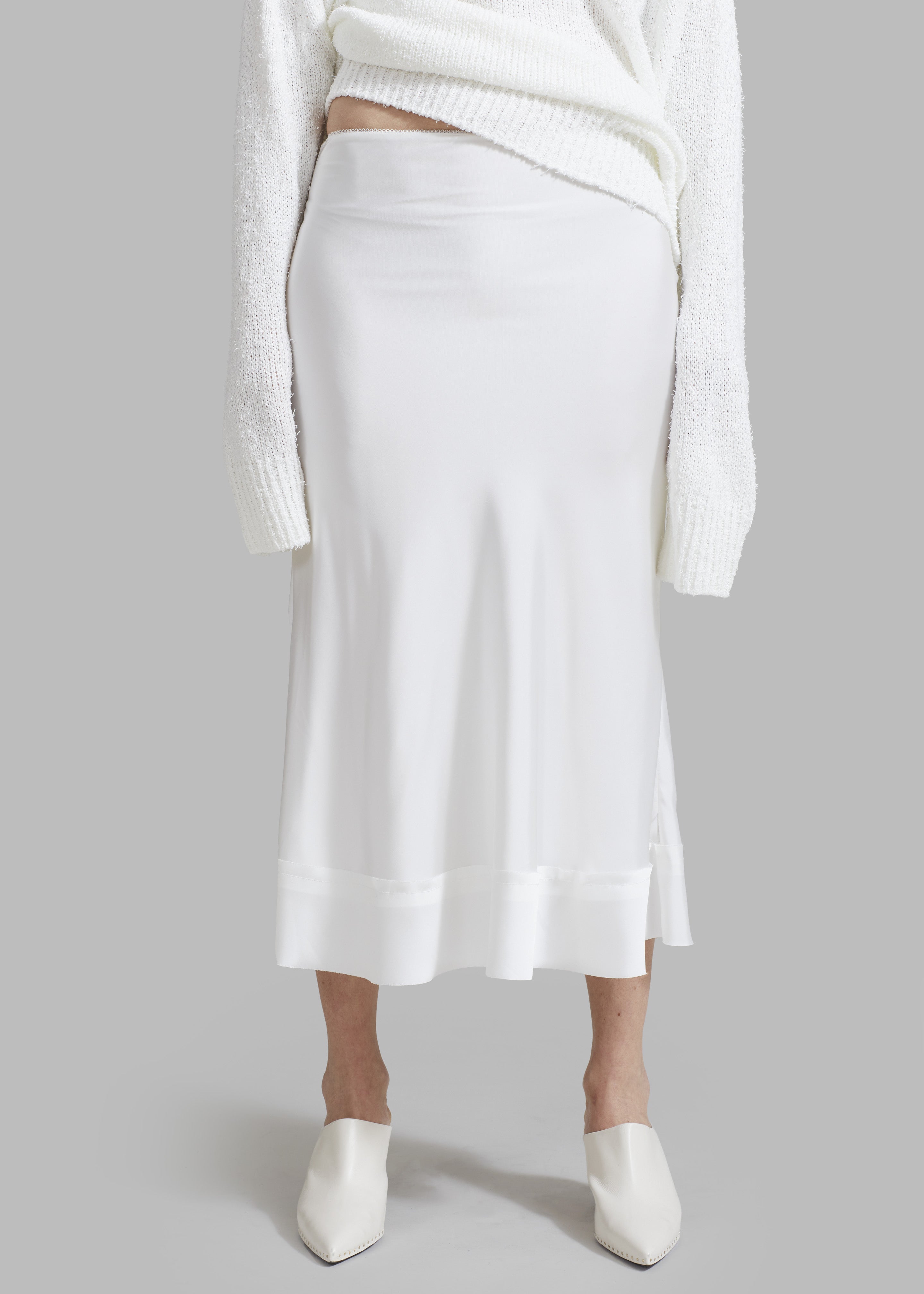 Vosgi Silky Skirt - White - 5