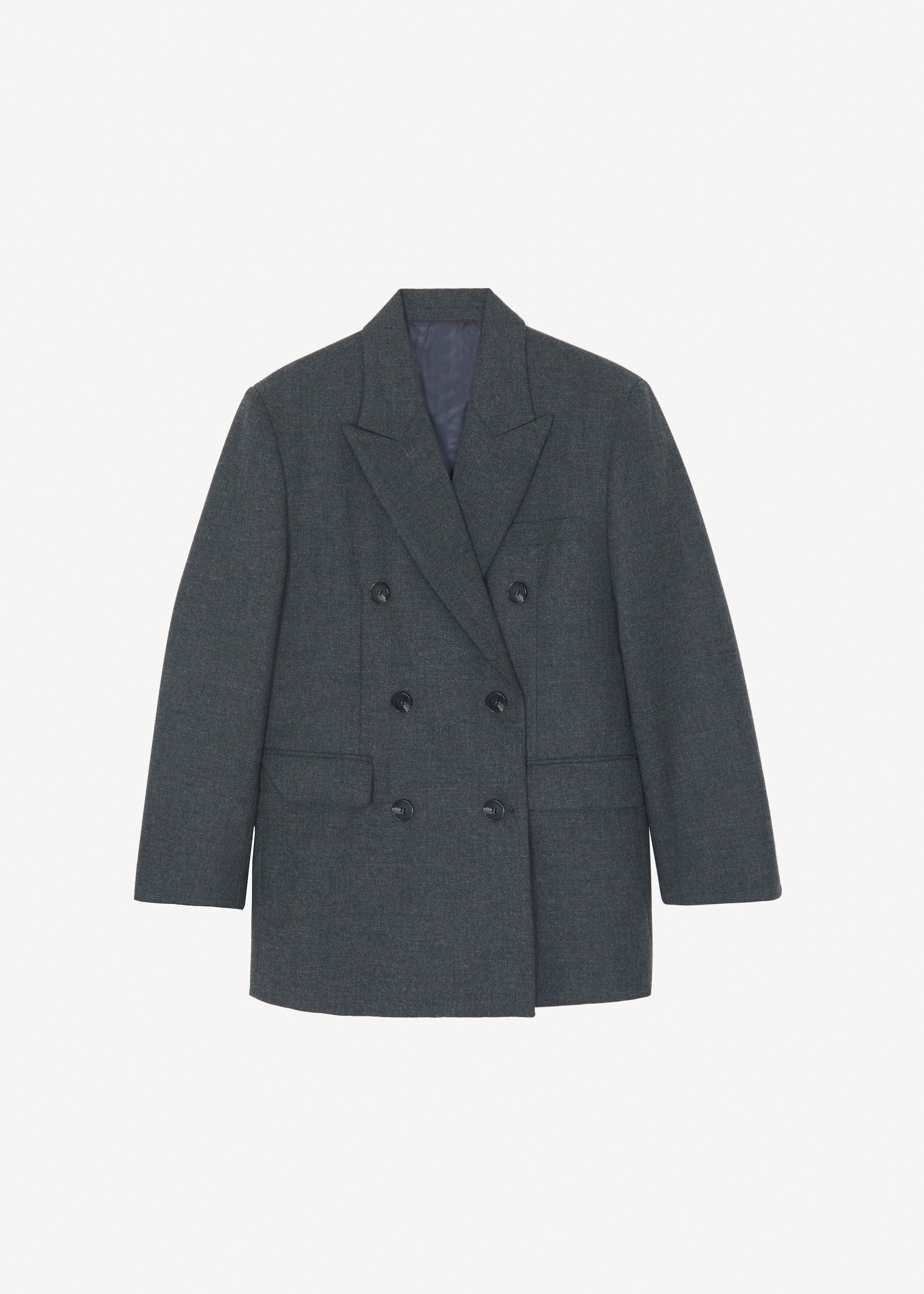 Vance Double Breasted Blazer - Charcoal - 6