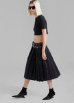 Wednesday Belted Pleated Skirt - Black