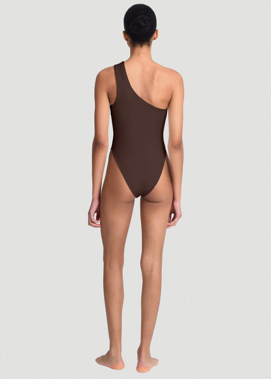 Aexae Knot One Piece Swimsuit - Brown
