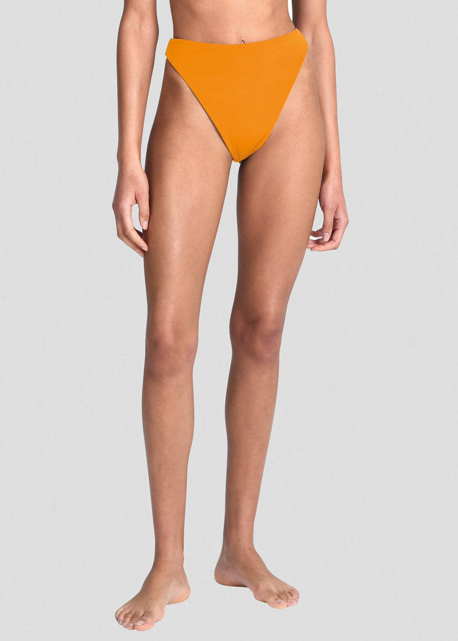 Aexae Triangle High Cut Swimsuit Bottoms - Orange