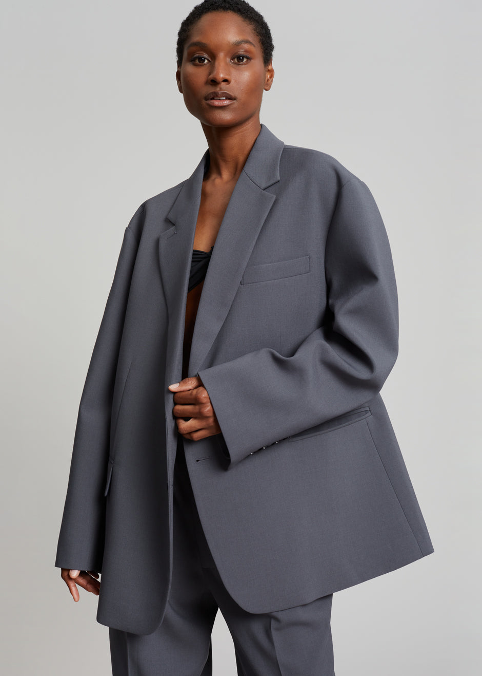 Bea Blazer - Charcoal – The Frankie Shop