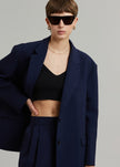 Bea Boxy Blazer in Midnight Blue Blazer The Frankie Shop 