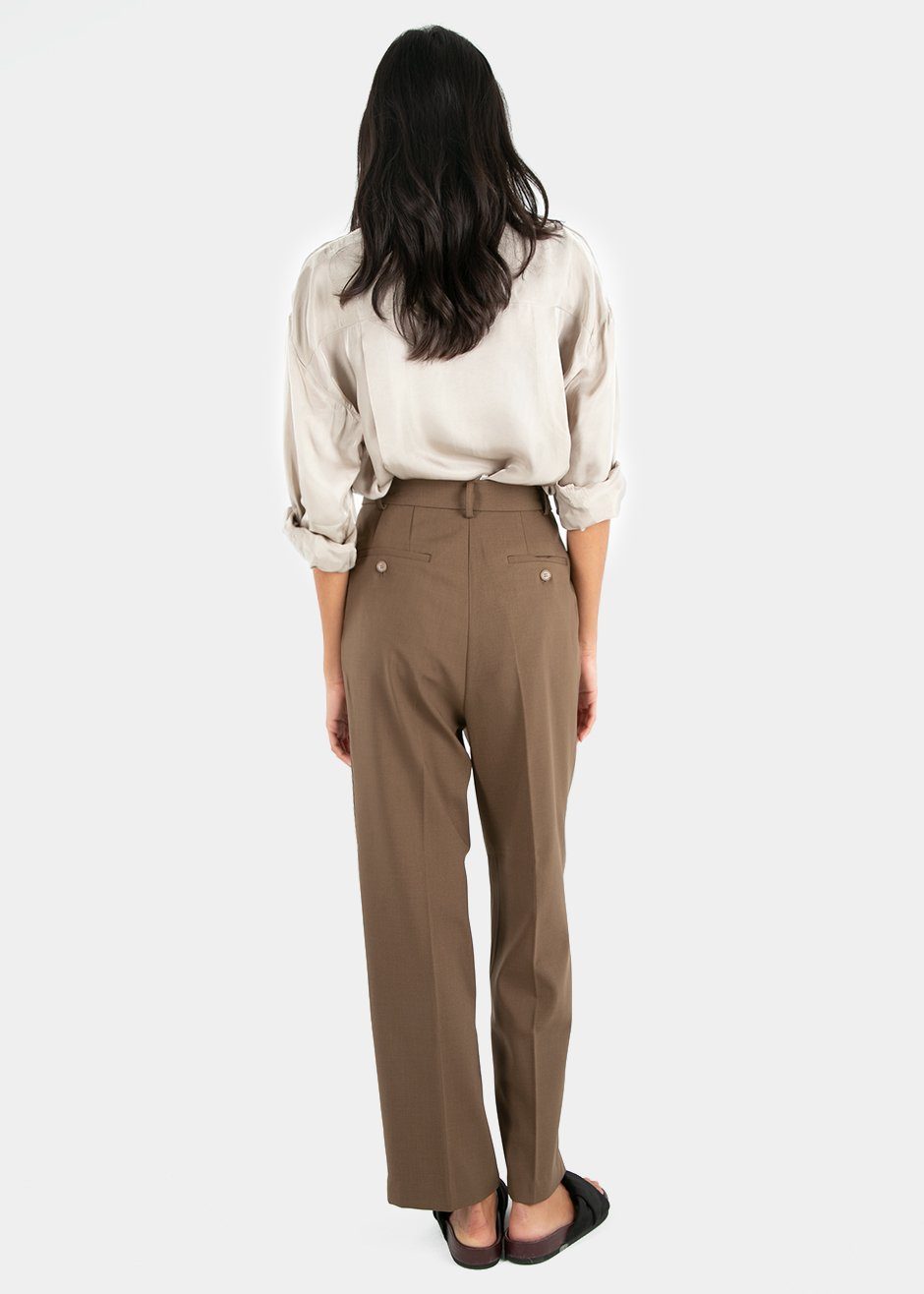 KLAI CHOCOLATE BROWN DRESS PANTS [Final Sale] – Luibelle