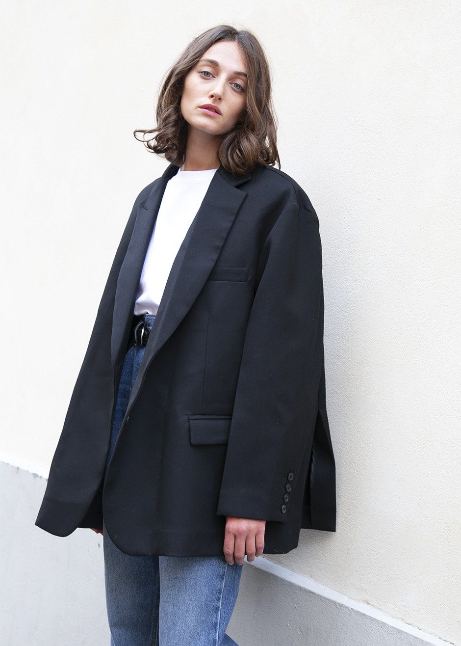 Frankie Oversized Boyfriend Blazer Black – The Frankie Shop