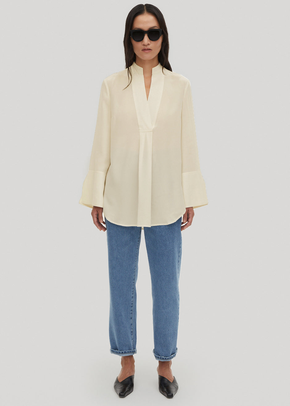 By Malene Birger Flaiy Silk Blouse Nature