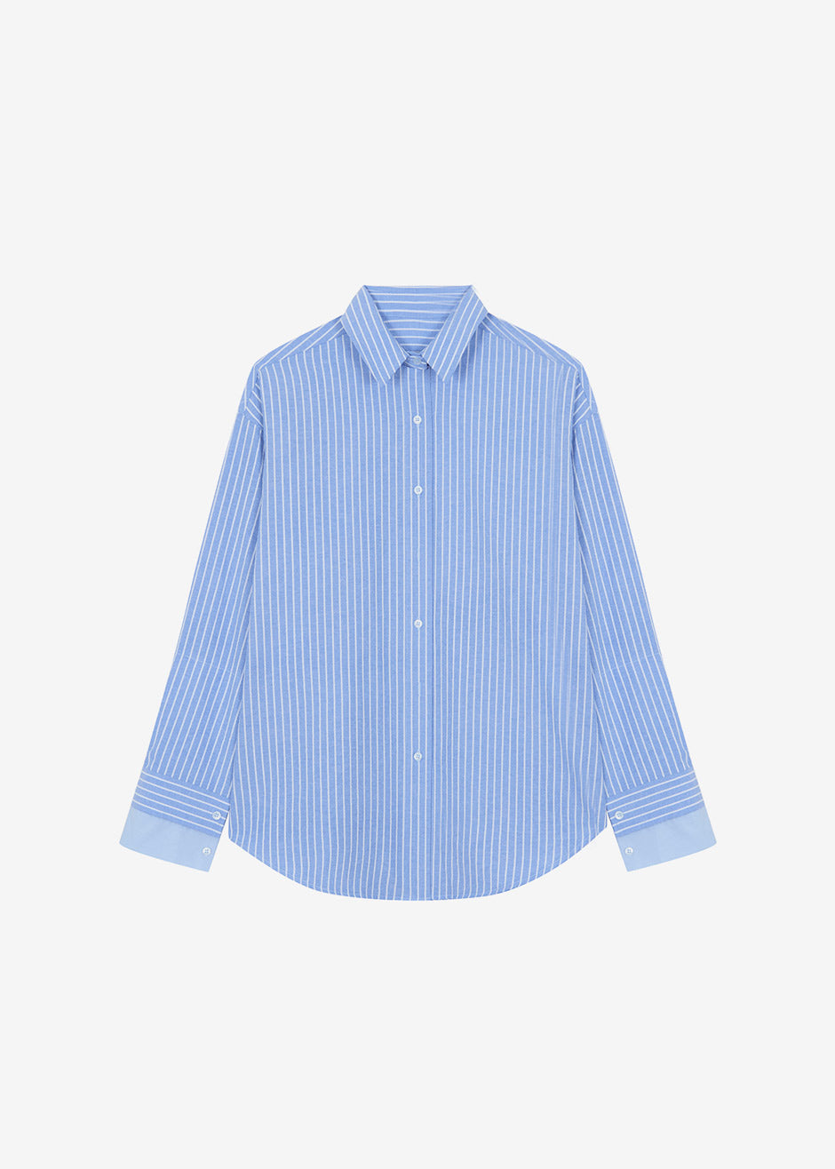 Christa Striped Shirt - Blue - 10