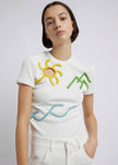 Christopher Esber Landscape Rib Tee - Multi Bind Ivory Top Christopher Esber 