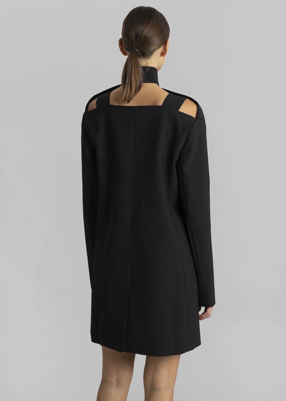 Coperni Cut-out Tailored Dress - Black - 6