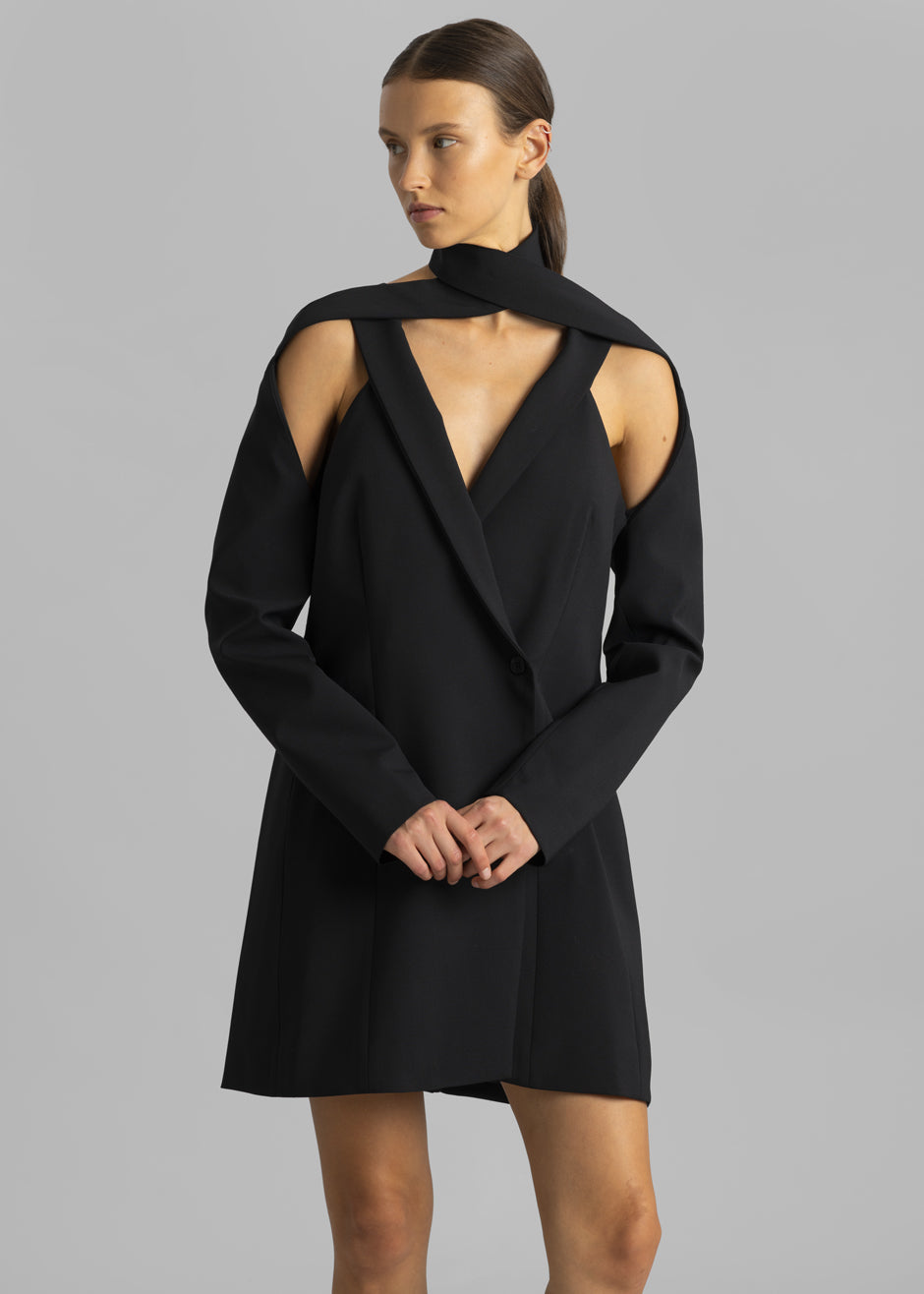Coperni Cut-out Tailored Dress - Black - 3