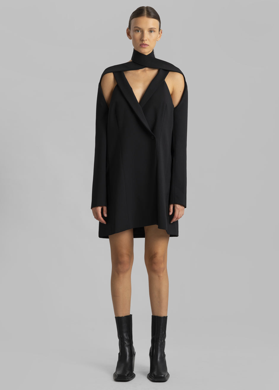 Coperni Cut-out Tailored Dress - Black