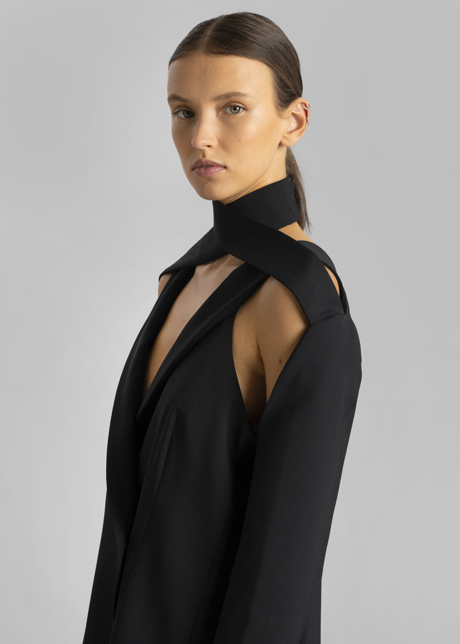 Coperni Cut-out Tailored Dress - Black - 4