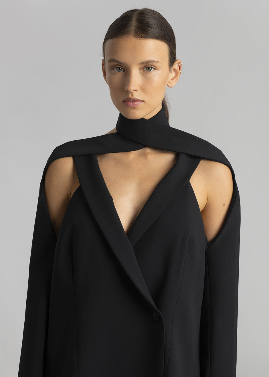 Coperni Cut-out Tailored Dress - Black - 2