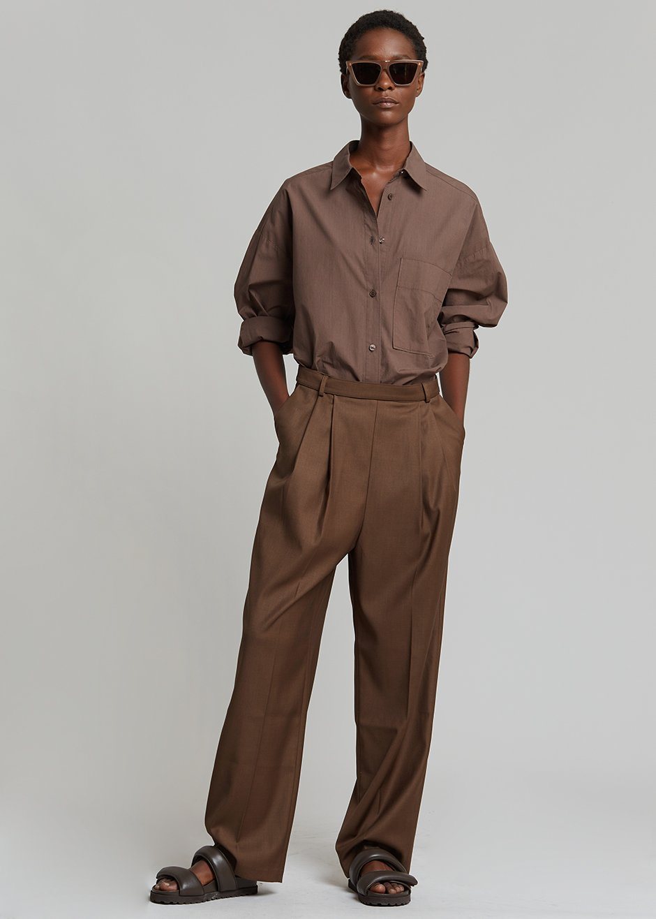 Danu Belted Trousers - Chocolate - 4