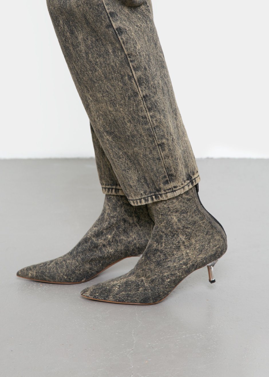 Covert Denim Ankle Boots - Bleached