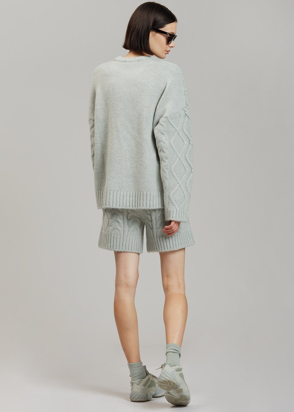 Eira Knit Shorts - Celadon - 8