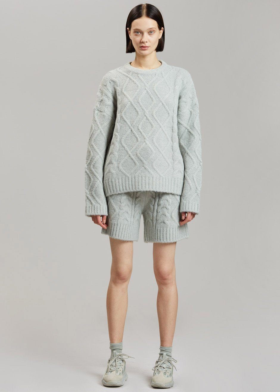 Eira Knit Shorts - Celadon - 1
