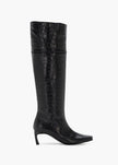 Embossed Leather Tall Boots by Reike Nen in Black Shoes Reike Nen 