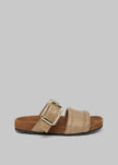 Emili x Bettina Vermillon Raffia Sandals - Linen Sandals Bettina Vermillon 