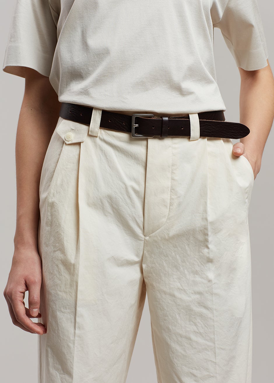Esse Studios Tailored Cotton Trousers - Ivory - 3