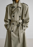 Eugene Trench Coat - Pale Khaki Coat The Frankie Shop 