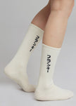 Frankie Japanese Ribbed Socks - Vanilla Socks The Frankie Shop 