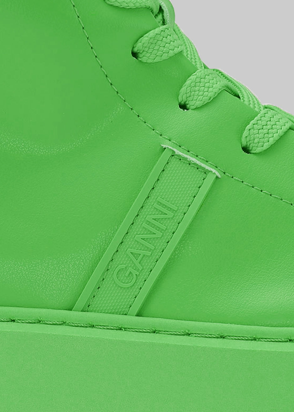 GANNI Sporty Mix Cupsole High Top Sneaker - Kelly Green - 2