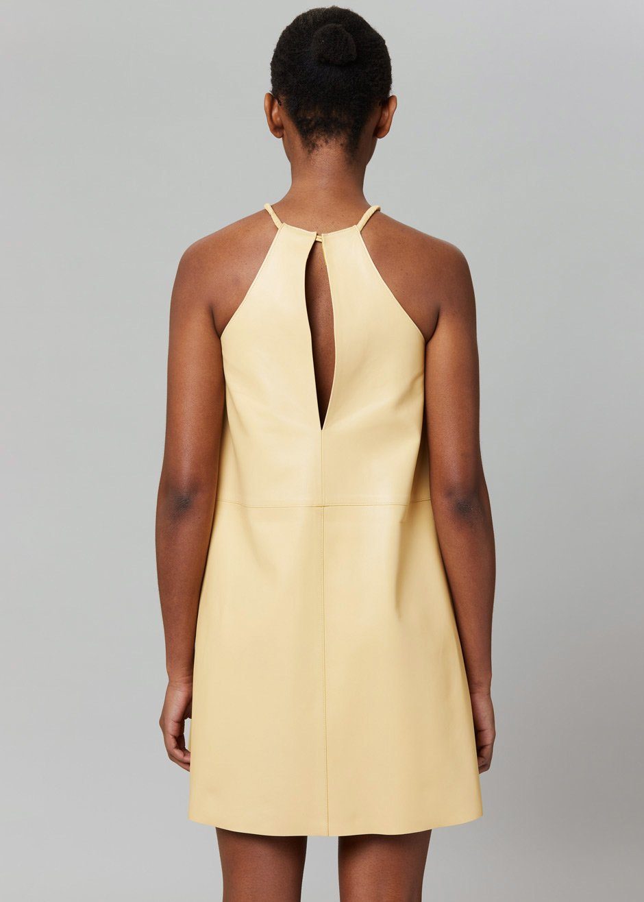 Aeron Garland Leather Dress - Egg – The Frankie Shop